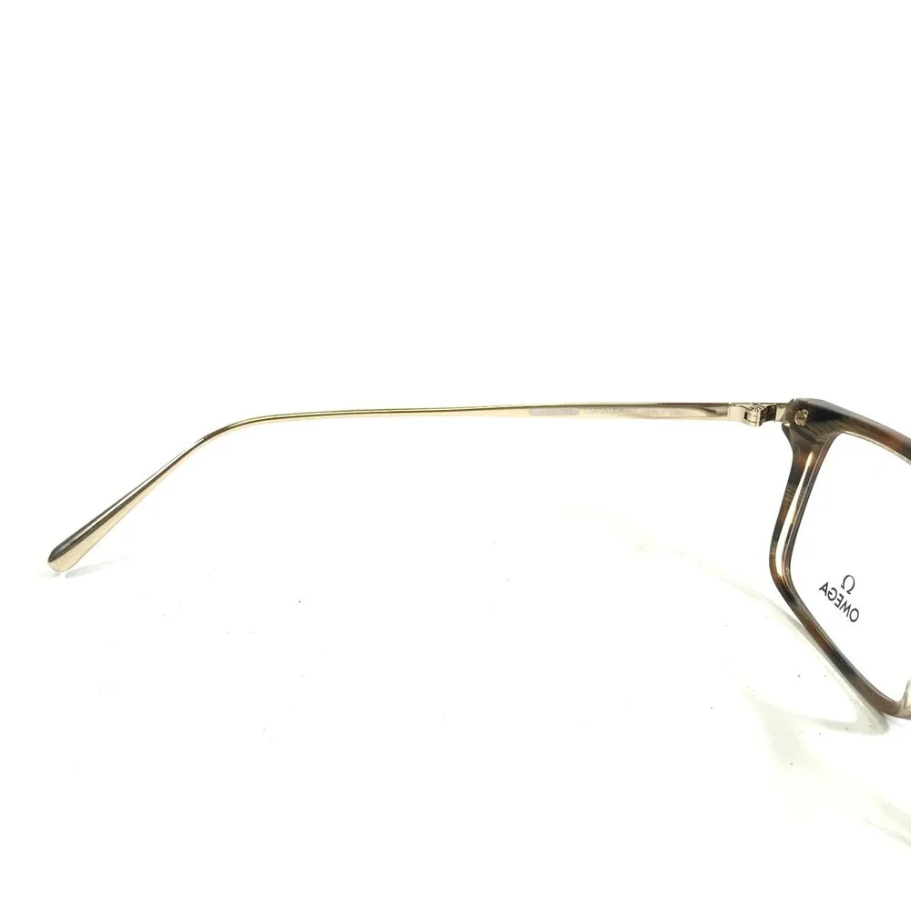 Omega Eyeglasses Frames OM 5014 056 Brown Tortoise Gold Rectangular 58-14-145